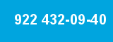 922 432-09-40